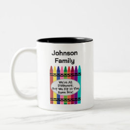 家族すべて違うのおもしろいだが箱に収まる ツートーンマグカップ