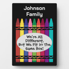 家族すべて違うのおもしろいだが箱に収まる フォトプラーク