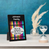 家族すべて違うのおもしろいだが箱に収まる フォトプラーク (側面)