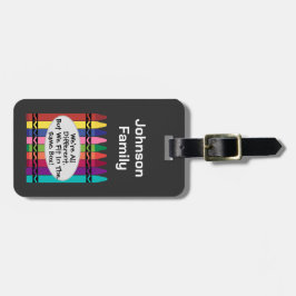 家族すべて違うのおもしろいだが箱に収まる ラゲッジタグ