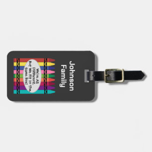 家族すべて違うのおもしろいだが箱に収まる ラゲッジタグ