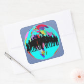 家族だ スクエアシール (封筒)