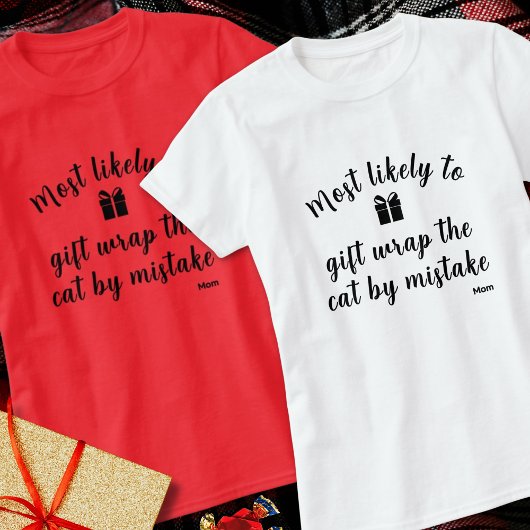 家族でお揃いのおもしろホリデーTシャツ Tシャツ