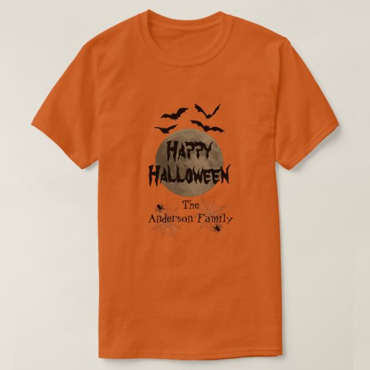 家族でお揃いのかわいいモダンハロウィン メンズ Tシャツ (デザイン正面)