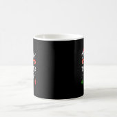 家族でお揃いクリスマスパーティーでサンタにワインを贈る コーヒーマグカップ (中央)