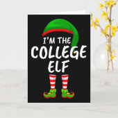 家族でお揃い 面白い 俺は大学のエルフ クリスマス カード (黄色い花)