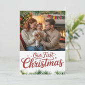 家族での初めてのクリスマス  シーズンカード (スタンド正面)