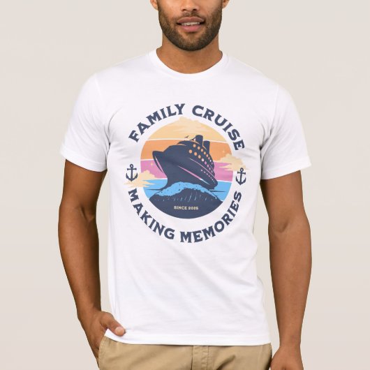 家族での航海休暇の思い出 Tシャツ (正面)
