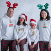 家族でクリスマスのサッカスティックな娘のマッチング Tシャツ