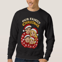 家族でクリスマスのスウェットシャツ