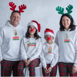 家族でクリスマスのマッチするホリデー+イロモノパパ Tシャツ