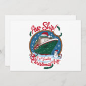 家族でクリスマスクルーズ旅行 シーズンカード (正面/裏面)