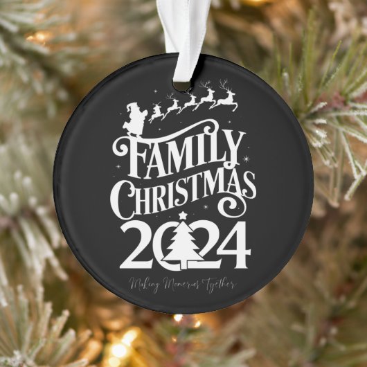家族でクリスマス2024の思い出 マッチング オーナメント (ツリー)