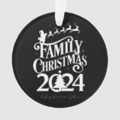 家族でクリスマス2024の思い出 マッチング オーナメント (正面)