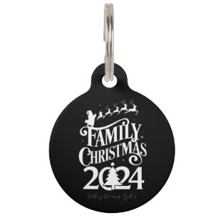 家族でクリスマス2024の思い出 マッチング ペット ネームタグ