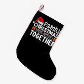 家族でクリスマス、思い出を一緒に作るホリデー スモールクリスマスストッキング (正面 (吊り時))