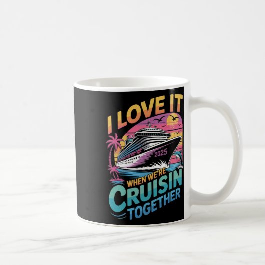 家族でクルーズに行くのが大好き Cruisin' コーヒーマグカップ (右)