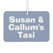 家族でタクシーに乗る車（伝言） カーエアーフレッシュナー (裏面)