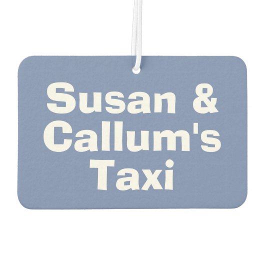 家族でタクシーに乗る車（伝言） カーエアーフレッシュナー (裏面)