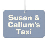 家族でタクシーに乗る車（伝言） カーエアーフレッシュナー (正面)