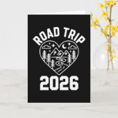 家族でドライブ旅行 2026 カード (黄色い花)