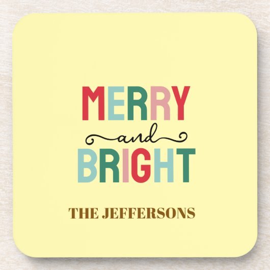 家族でハッピーニューイヤー、メリークリスマス コースター (正面)