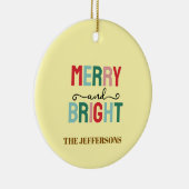 家族でハッピーニューイヤー、メリークリスマス セラミックオーナメント (右)