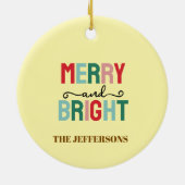 家族でハッピーニューイヤー、メリークリスマス セラミックオーナメント (裏面)
