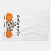 家族で一緒にキッチンタオルを感謝 キッチンタオル (横)