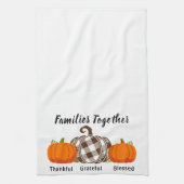 家族で一緒にキッチンタオルを感謝 キッチンタオル (縦)