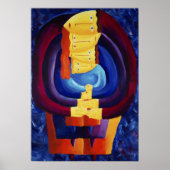 家族で一緒にポートレートモダン絵画のアートプリント ポスター (正面)