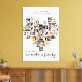 家族で一緒に心の形36写真コラージュ キャンバスプリント (インサイチュ (リビング))