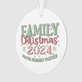 家族で一緒に思い出を作るクリスマス オーナメント (正面)