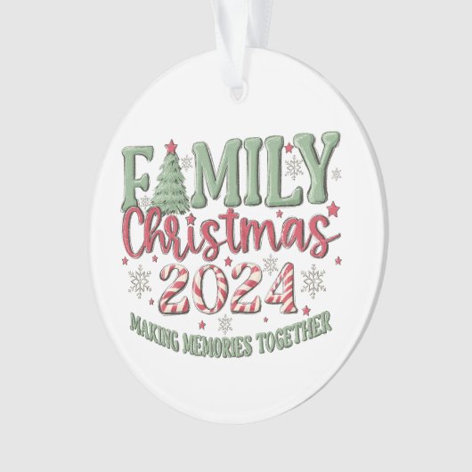家族で一緒に思い出を作るクリスマス オーナメント (正面)