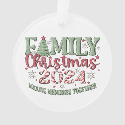 家族で一緒に思い出を作るクリスマス オーナメント (正面)