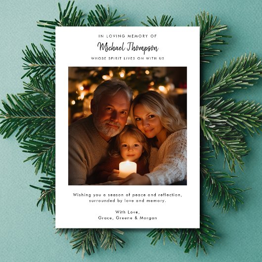 家族で亡くなった後のクリスマスカード シーズンカード