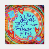 家族で住んでいる家のインスピレーションマグネット マグネット (正面)