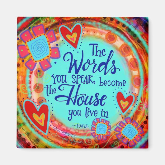 家族で住んでいる家のインスピレーションマグネット マグネット (正面)