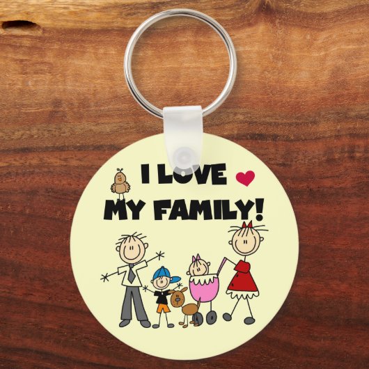 家族で作るTシャツとギフトが大好き キーホルダー (正面)