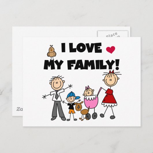 家族で作るTシャツとギフトが大好き ポストカード (正面/裏面)