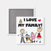 家族で作るTシャツとギフトが大好き マグネット (正面/裏面)