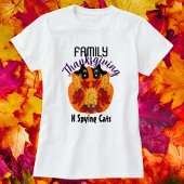 家族で感謝祭スパイする猫たち秋の秋かわいい Tシャツ