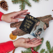 家族で撮った新年の幸せな写真のカード シーズンカード