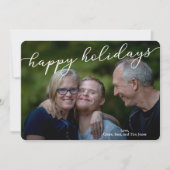 家族で撮影したクリスマスフォトカード 招待状 (正面)