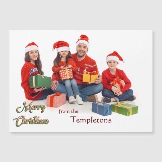 家族で楽しいクリスマスの写真 (正面)