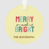 家族で楽しい新年を　クリスマスおめでとう オーナメント (裏面)