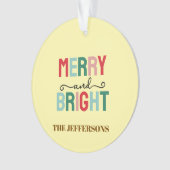 家族で楽しい新年を　クリスマスおめでとう オーナメント (正面)