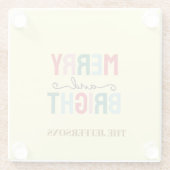 家族で楽しい新年を　クリスマスおめでとう ガラスコースター (裏面)