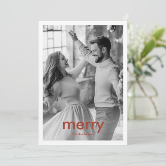 家族で楽しむクリスマスカード 招待状 (スタンド正面)