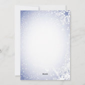 家族で楽しむブルーの雪景色の年賀状カード シーズンカード (裏面)